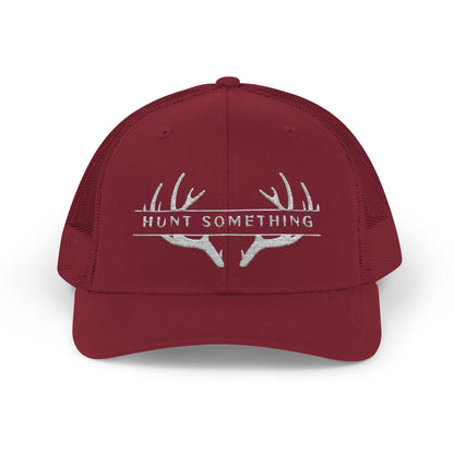 Unisex Hunt Something Deer Snapback Trucker Cap - Embroidered