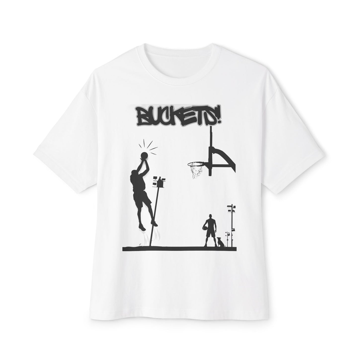 Buckets Basketball Tee – Oversized Box Graphic T-Shirt