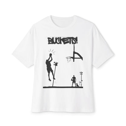 Buckets Basketball Tee – Oversized Box Graphic T-Shirt