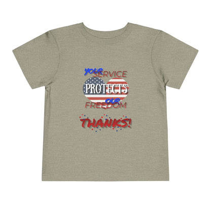 Thanks 4 Service Memorial Day — Toddler Graphic T-Shirt