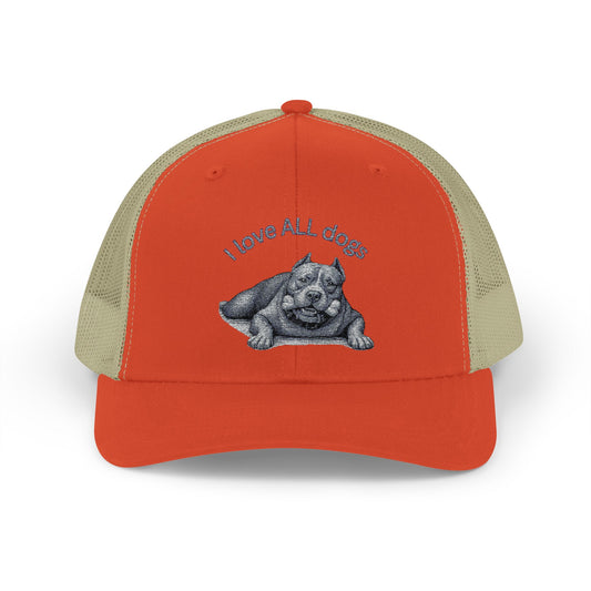 Unisex I love ALL Dogs Snapback Trucker Cap - Embroidered