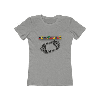 Chain Break Happy Juneteenth— Women’s Boyfriend Fit Celebration T-Shirt