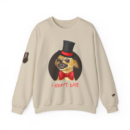 I Don't Bite w/Rips - Graphic Crewneck Sweatshirt