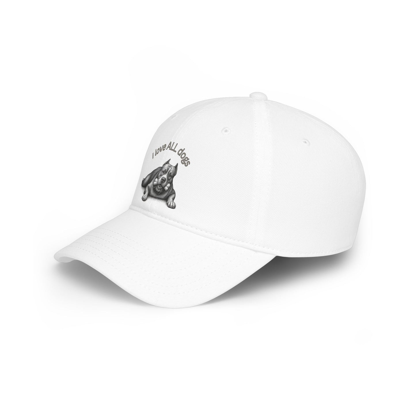 Unisex I love ALL Dogs Low-Profile Baseball Cap - Printed