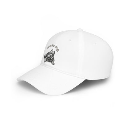 Unisex I love ALL Dogs Low-Profile Baseball Cap - Printed