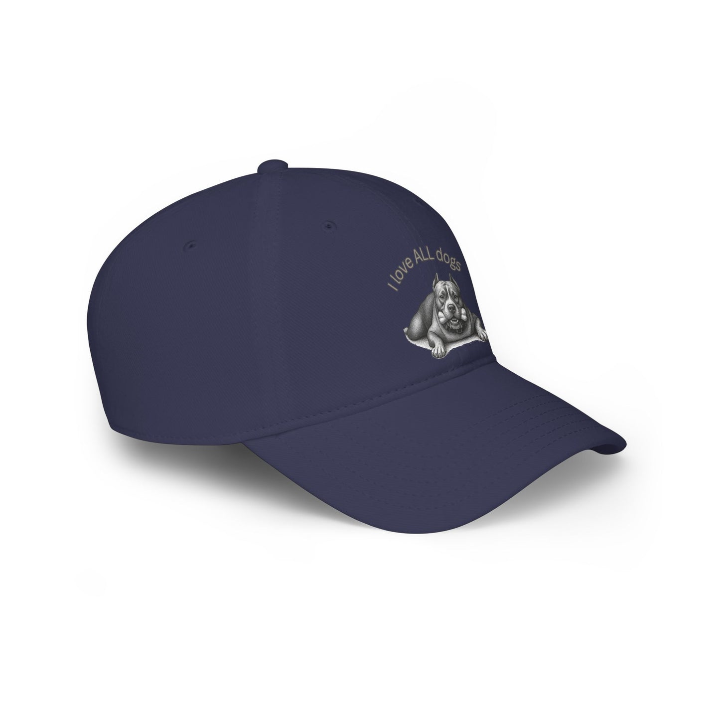 Unisex I love ALL Dogs Low-Profile Baseball Cap - Printed