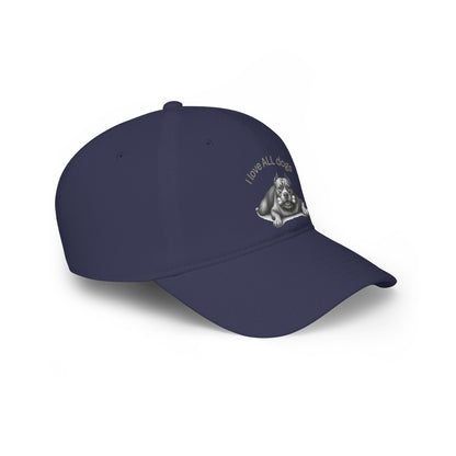 Unisex I love ALL Dogs Low-Profile Baseball Cap - Printed