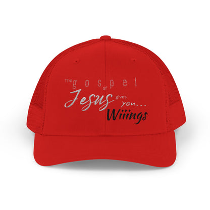 Unisex The Gospel of Jesus Gives... Snapback Trucker Cap - Embroidered