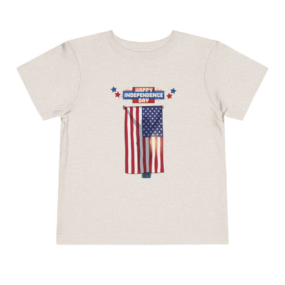 July 4th Flag Holder Tee - Toddler Graphic T-Shirt