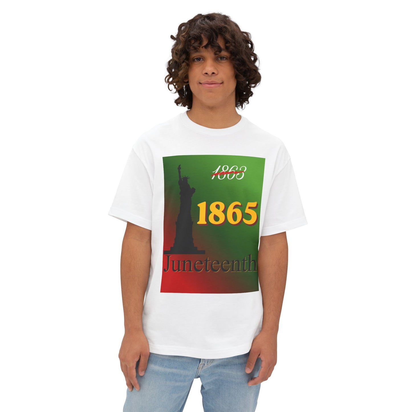 1863 1865 Liberty Juneteenth Tee – Oversized Box Graphic T-Shirt