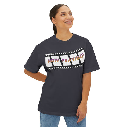 NOW PRAYING Tee – Oversized Box Graphic T-Shirt