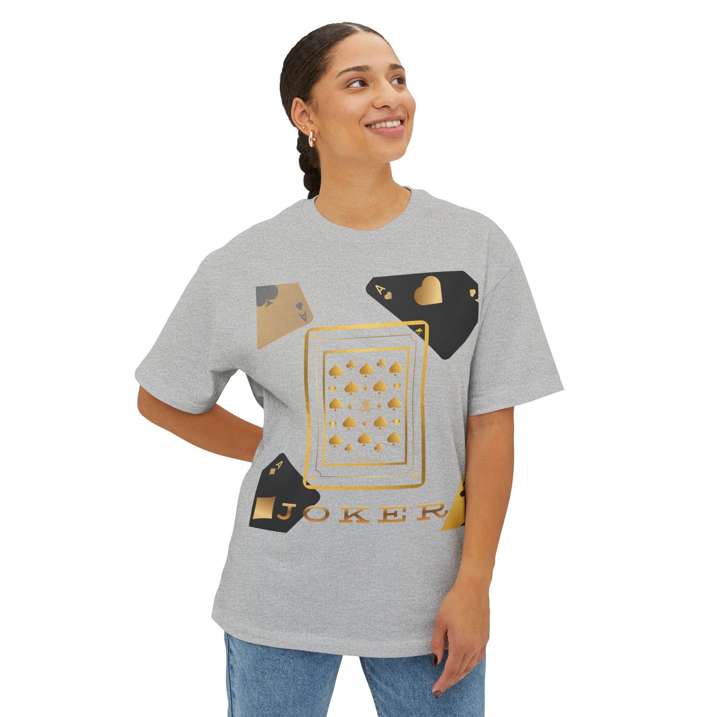 Joker and Aces Tee – Oversized Box Graphic T-Shirt