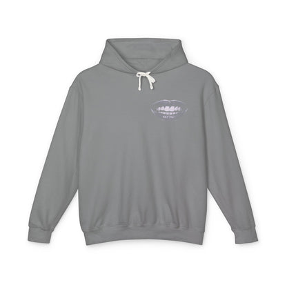 Unisex Mouth Fit Glitch — Lightweight Hooded Sweatshirt
