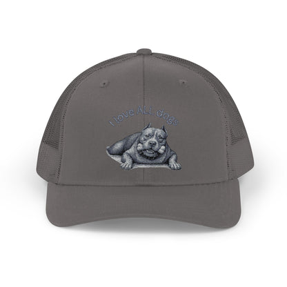 Unisex I love ALL Dogs Snapback Trucker Cap - Embroidered