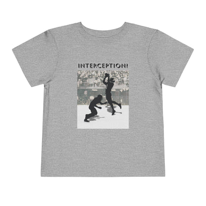 Football Interception Tee — Toddler Graphic T-Shirt