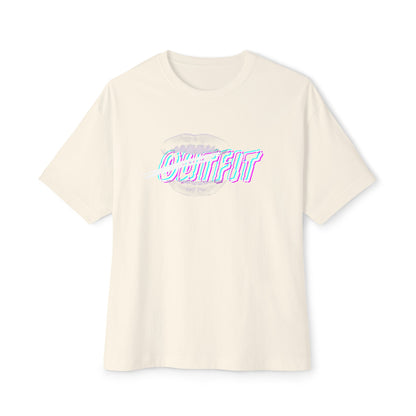 Mouth Fit Glitch Tee – Oversized Box Graphic T-Shirt