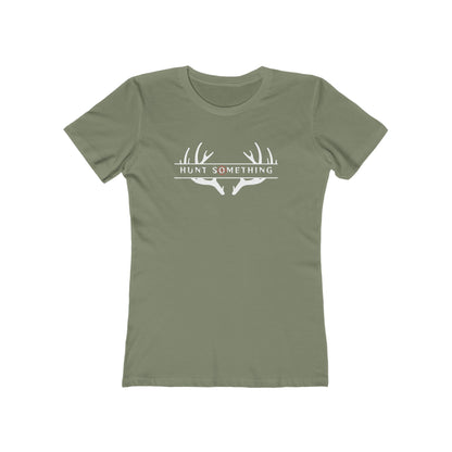Hunt Something Deer Tee - Women’s Boyfriend Fit Celebration T-Shirt
