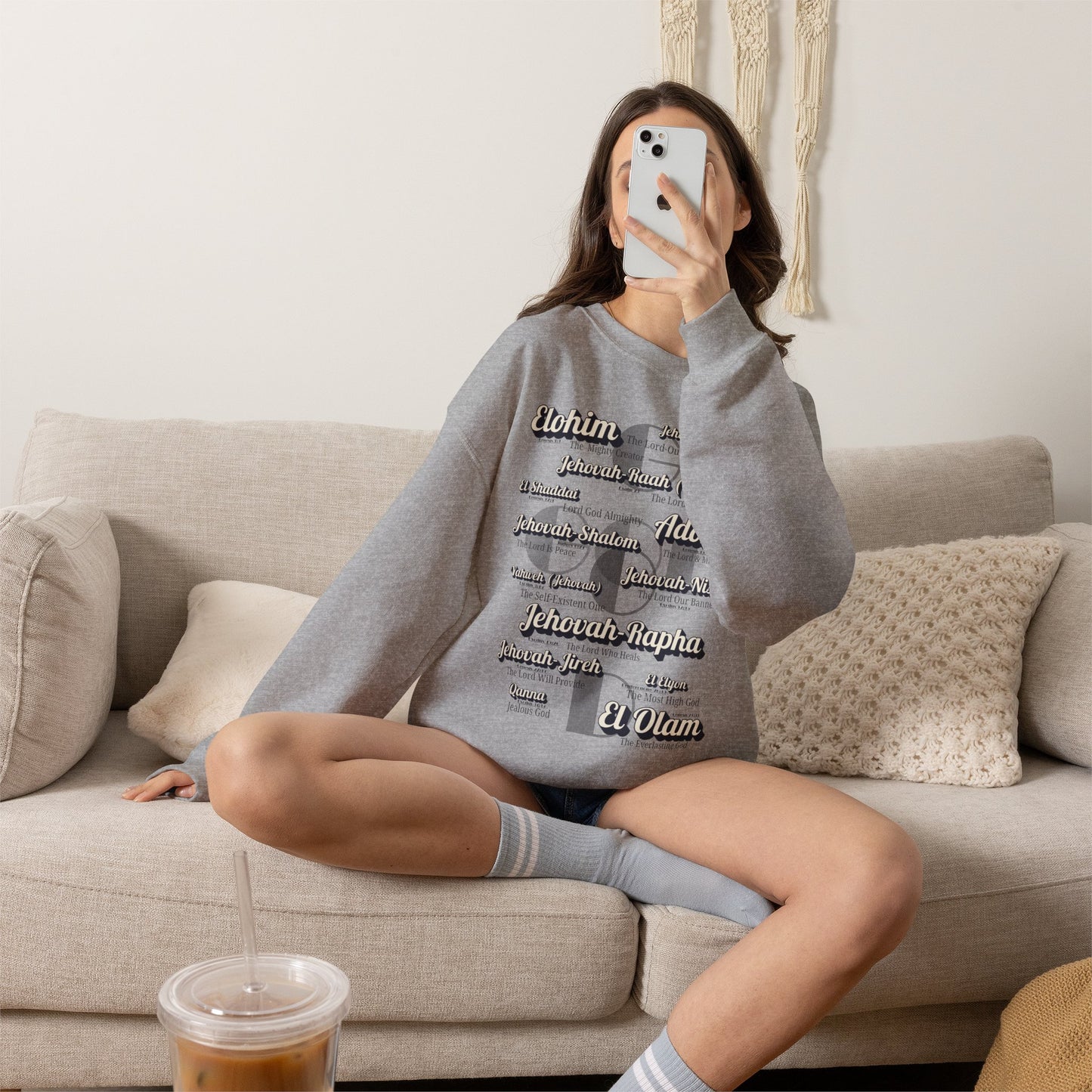 Names of God - Graphic Crewneck Sweatshirt