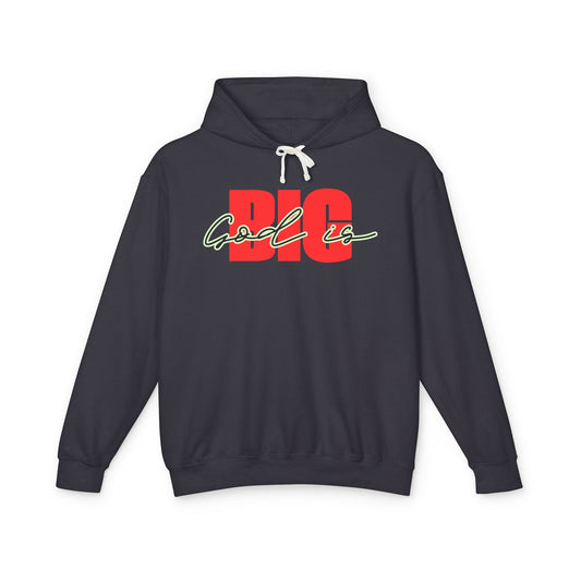 God Is Big Red/Black - Lightweight Hooded Sweatshirt