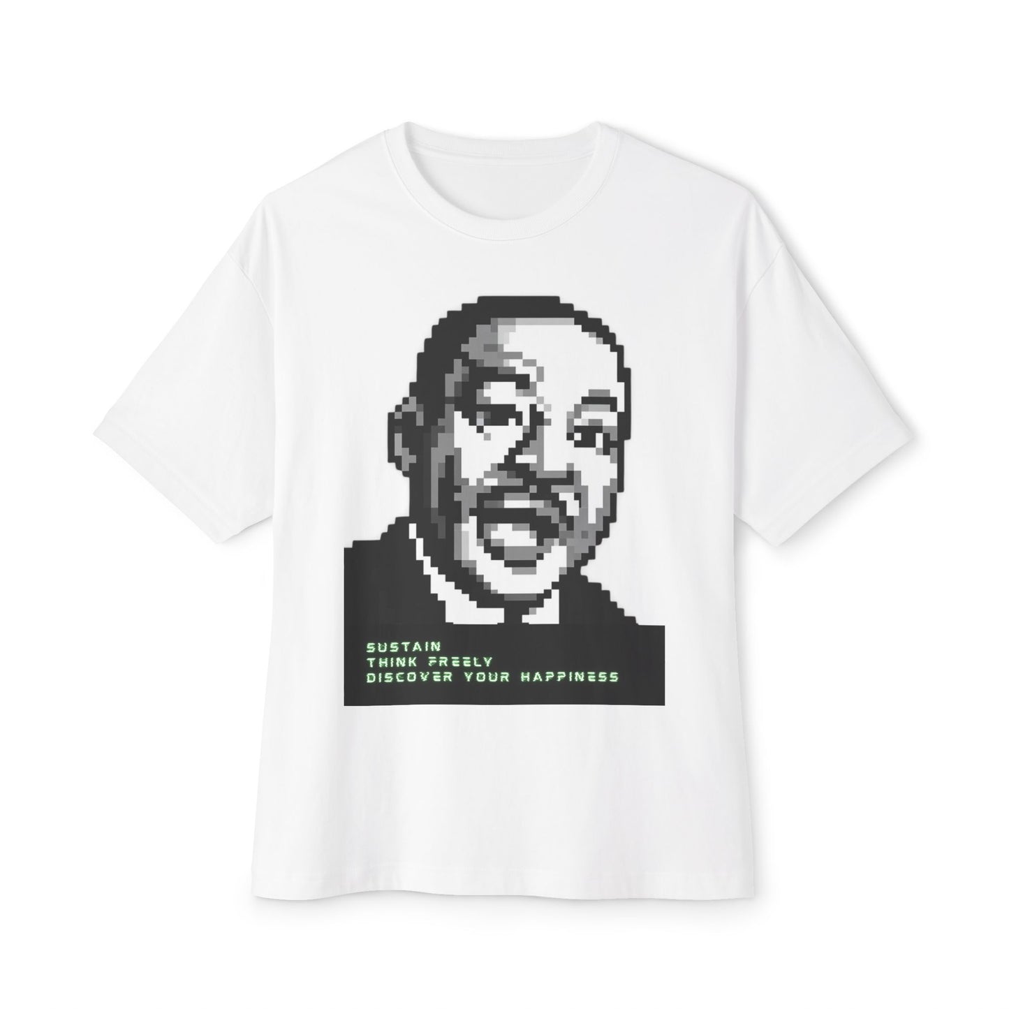 MLK Pixel Tee – Oversized Box Graphic T-Shirt
