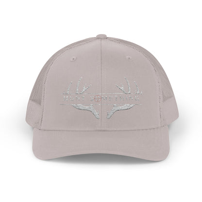 Unisex Hunt Something Deer Snapback Trucker Cap - Embroidered
