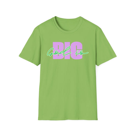 God is BIG (Lavender&Green)Tee - G64000 Unisex T- Shirt