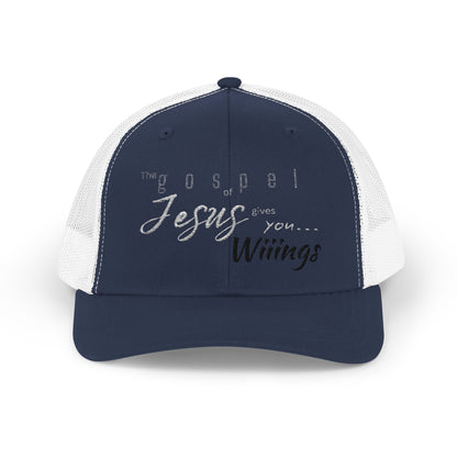 Unisex The Gospel of Jesus Gives... Snapback Trucker Cap - Embroidered