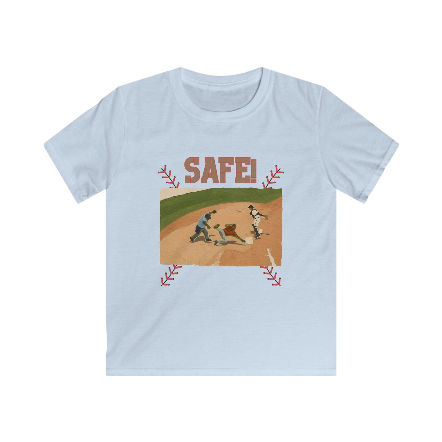 Kids Baseball 'Safe!' Tee — Vintage Diamond Play Graphic