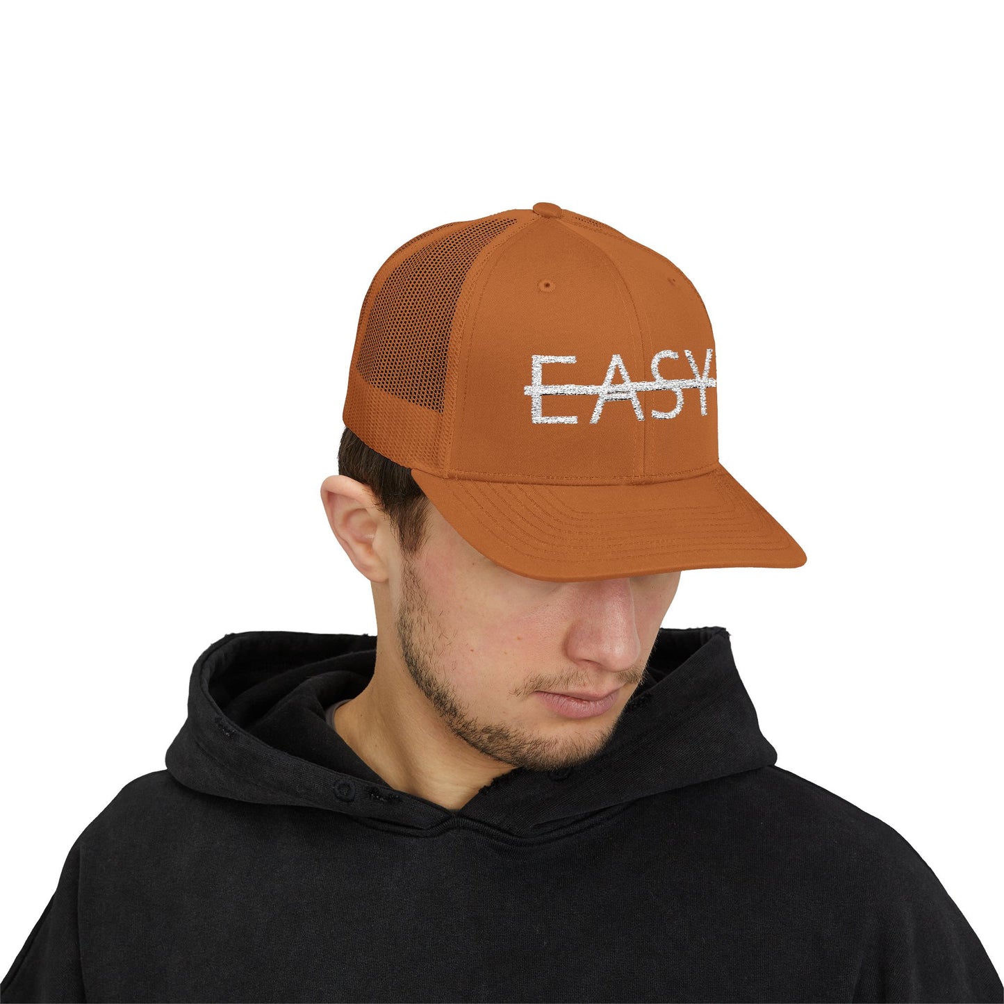 Unisex Not Easy Snapback Trucker Cap - Embroidered