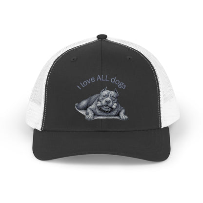 Unisex I love ALL Dogs Snapback Trucker Cap - Embroidered