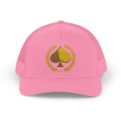 Unisex Gold Ace Snapback Trucker Cap - Embroidered