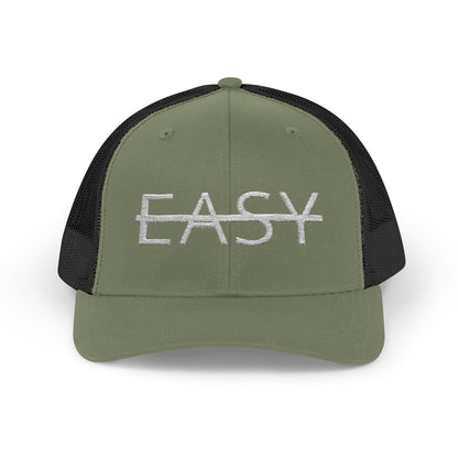 Unisex Not Easy Snapback Trucker Cap - Embroidered