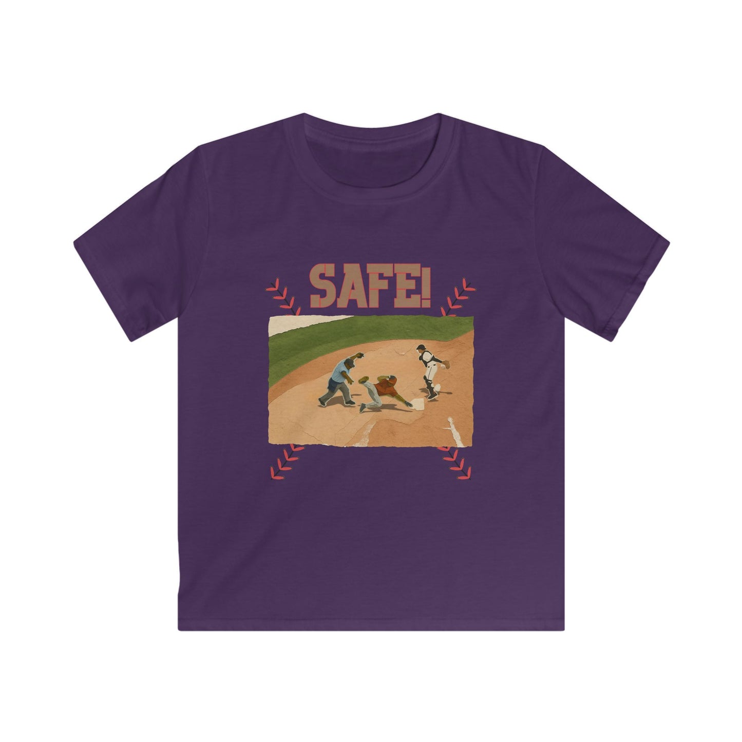 Kids Baseball 'Safe!' Tee — Vintage Diamond Play Graphic