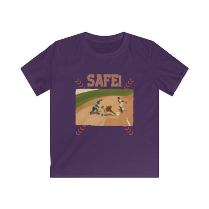 Kids Baseball 'Safe!' Tee — Vintage Diamond Play Graphic