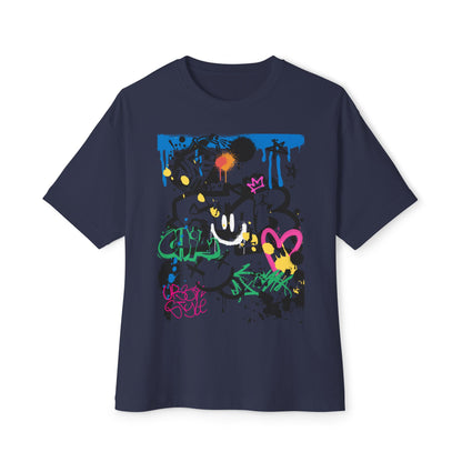 Graffiti Womens B Ball Tee – Oversized Box Graphic T-Shirt