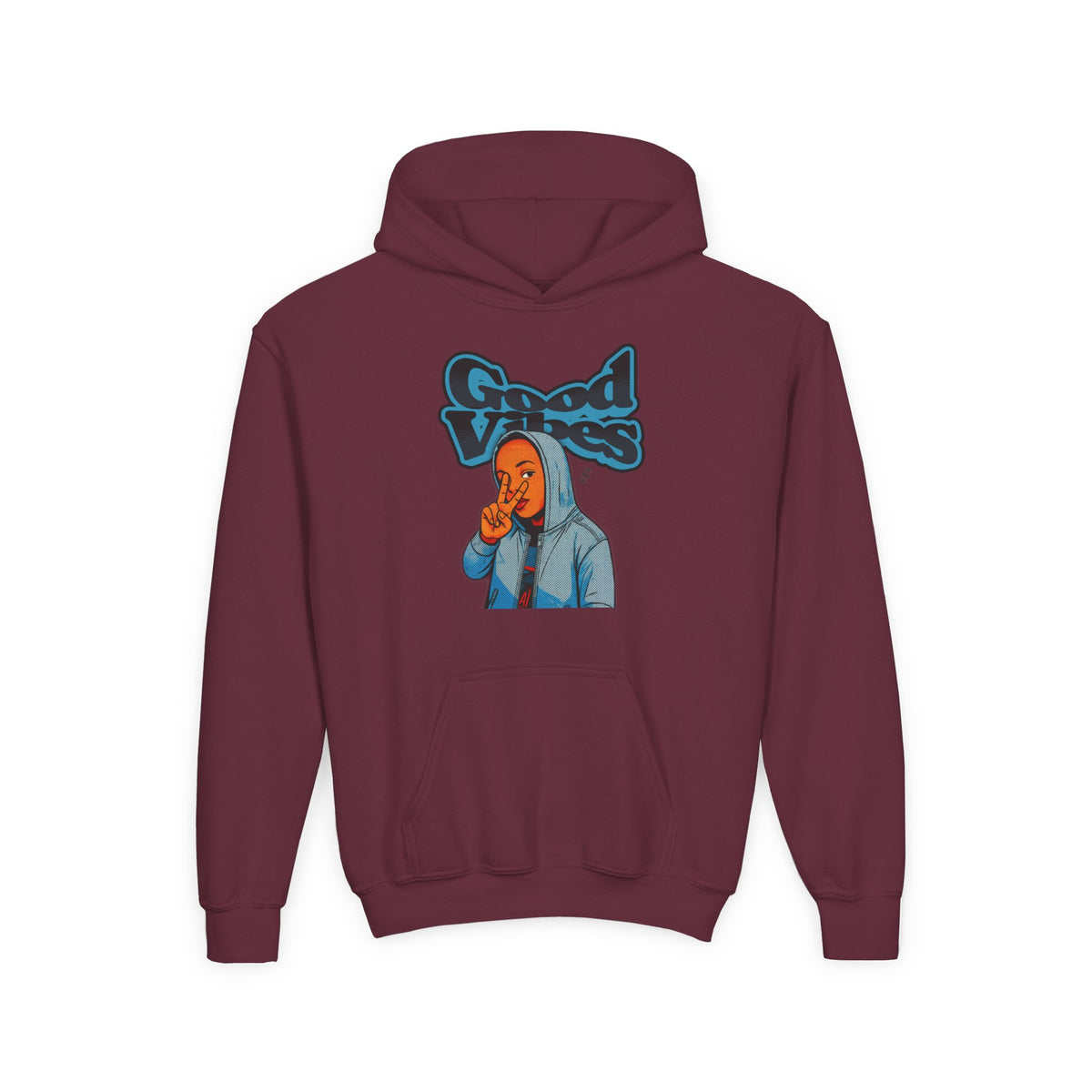 Peace Good Vibes - Kids/Youth Hoodie Gildan 18500B