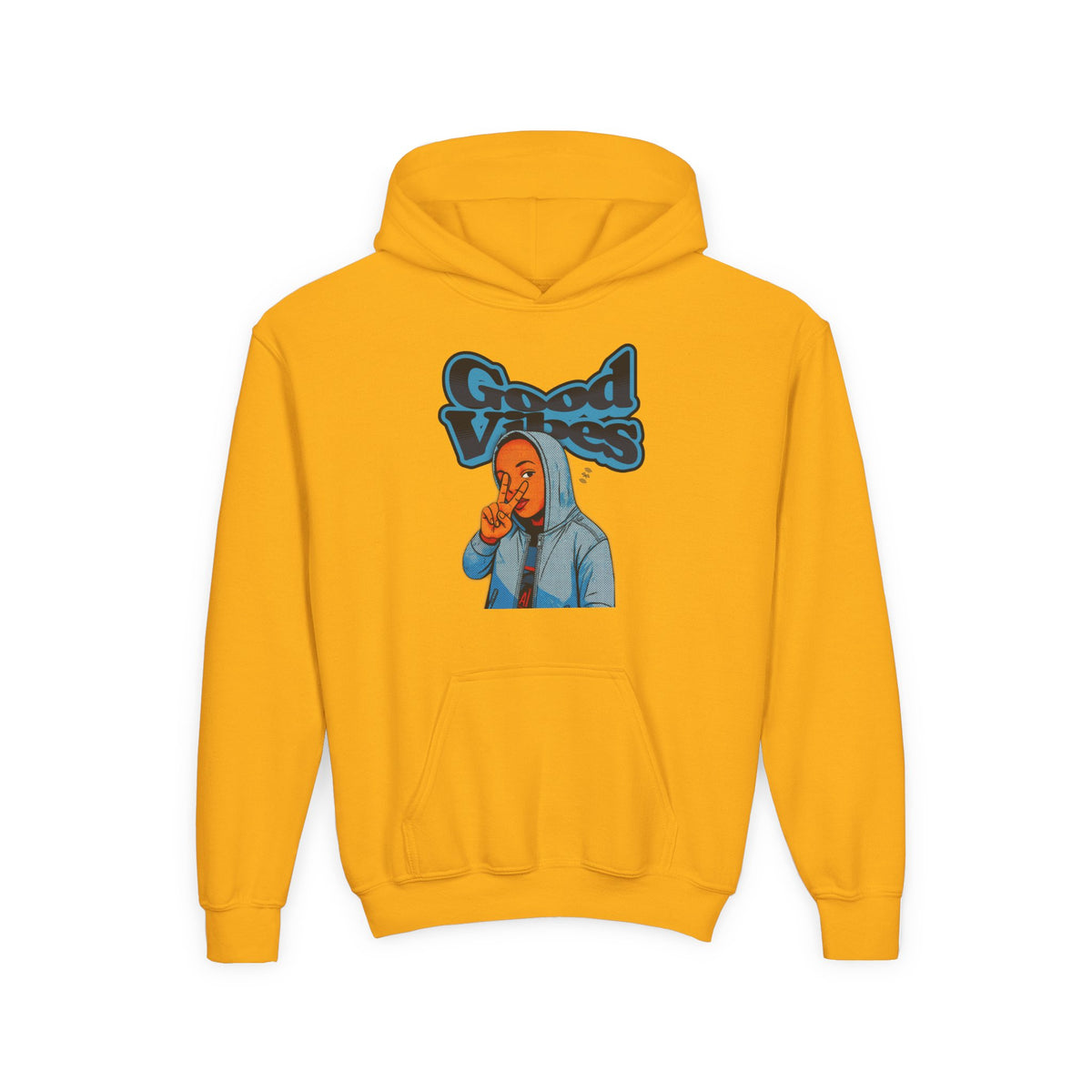Peace Good Vibes - Kids/Youth Hoodie Gildan 18500B