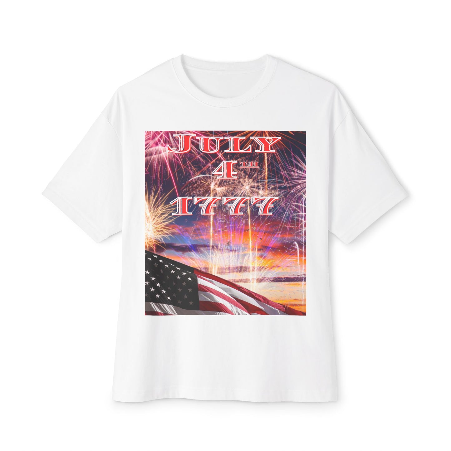 July 4th 1777 Tee – Oversized Box Graphic T-Shirt