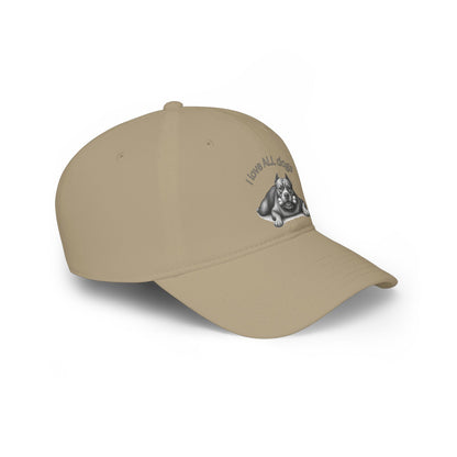 Unisex I love ALL Dogs Low-Profile Baseball Cap - Printed