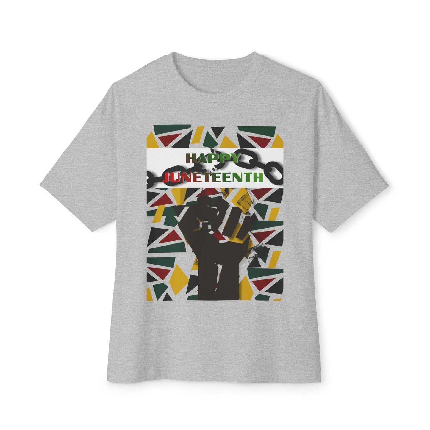 Happy Juneteenth Celebration Tee – Oversized Box Graphic T-Shirt