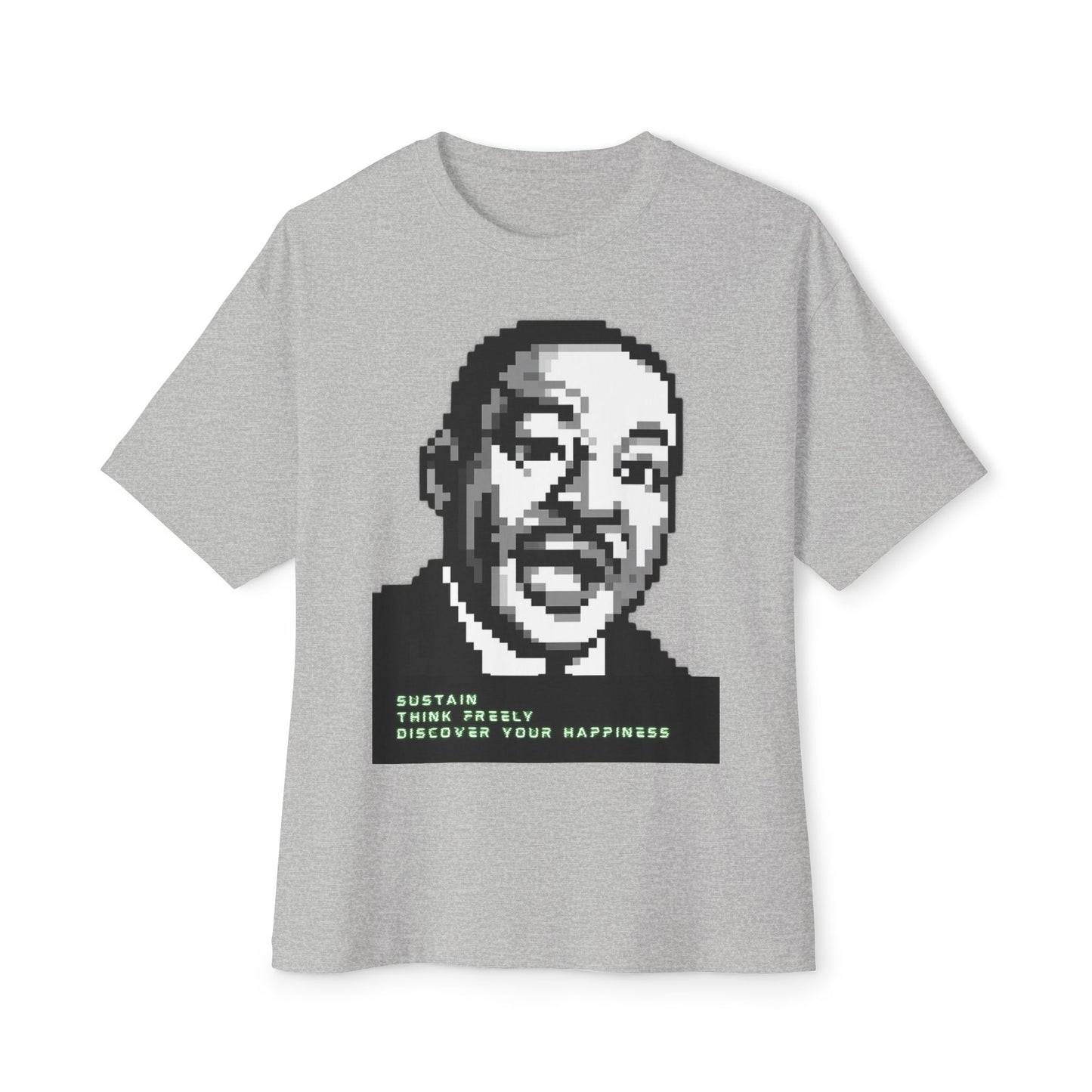MLK Pixel Tee – Oversized Box Graphic T-Shirt