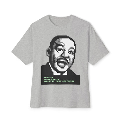 MLK Pixel Tee – Oversized Box Graphic T-Shirt