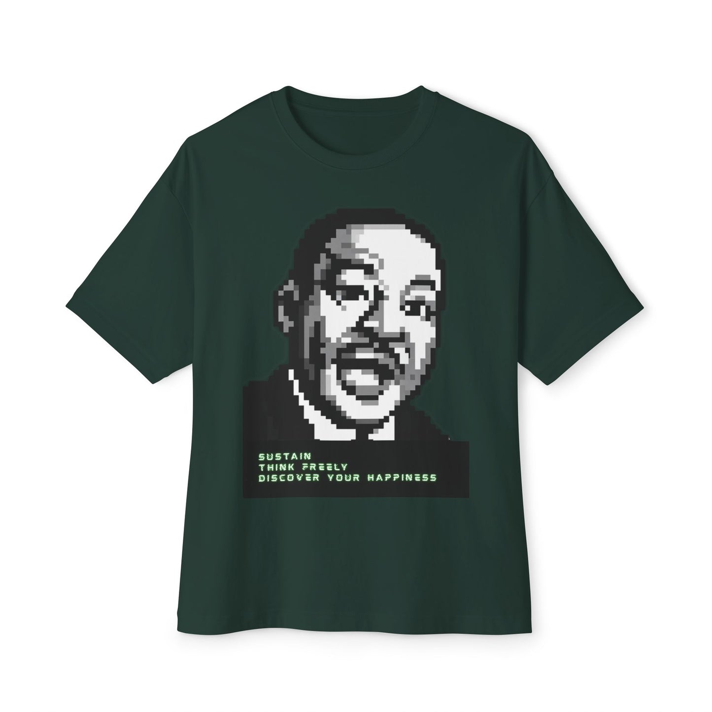 MLK Pixel Tee – Oversized Box Graphic T-Shirt