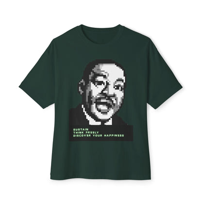 MLK Pixel Tee – Oversized Box Graphic T-Shirt