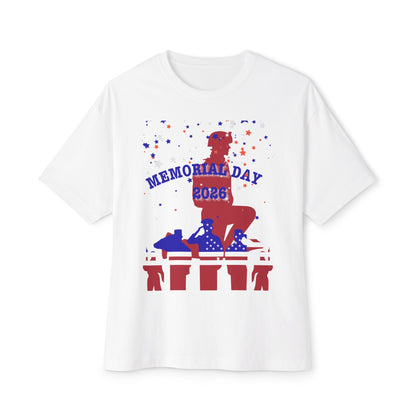 Memorial Day Soldier Tee – Oversized Box Graphic T-Shirt
