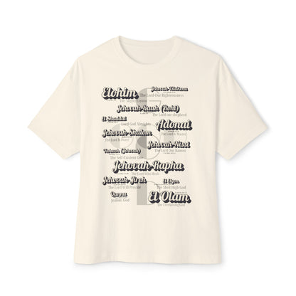 Names of God – Oversized Box Graphic T-Shirt