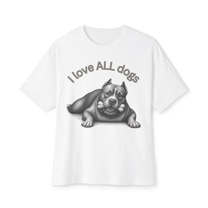 I Love All Dogs Tee – Oversized Box Graphic T-Shirt