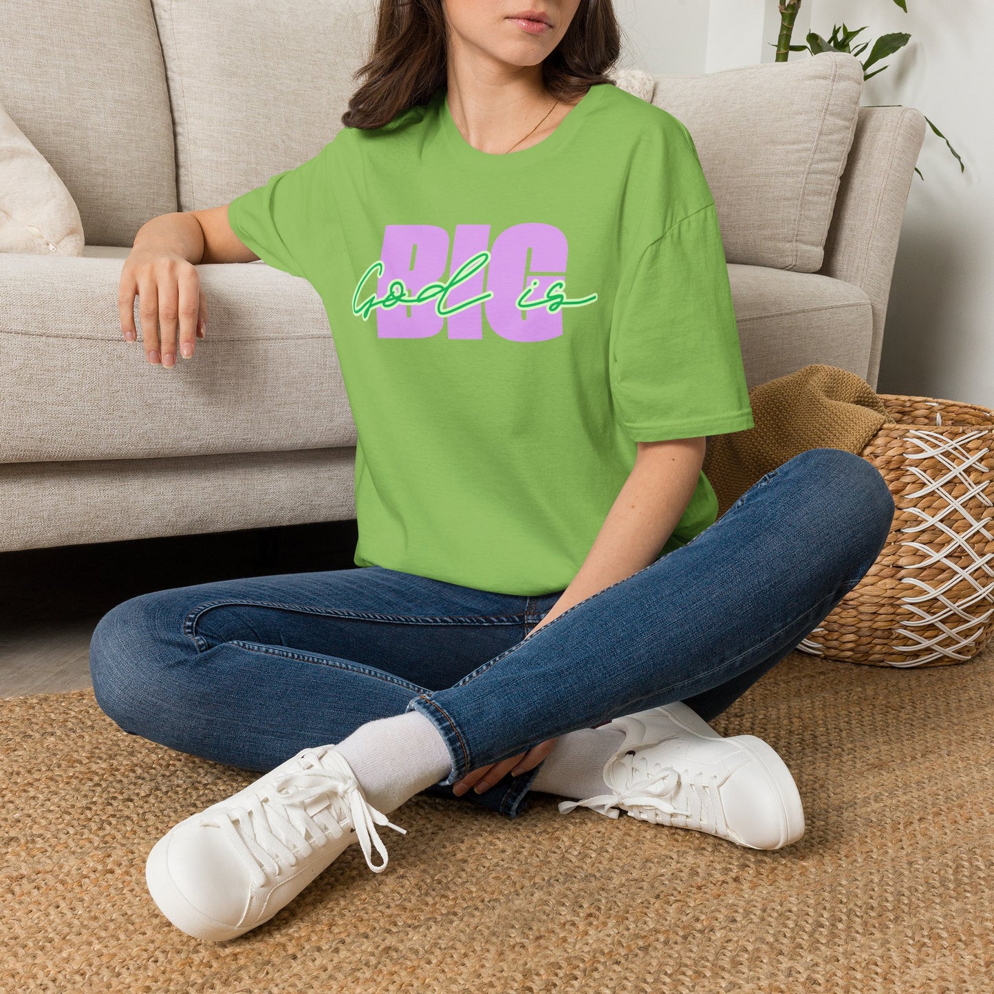 God is BIG (Lavender&Green)Tee - Unisex T- Shirt