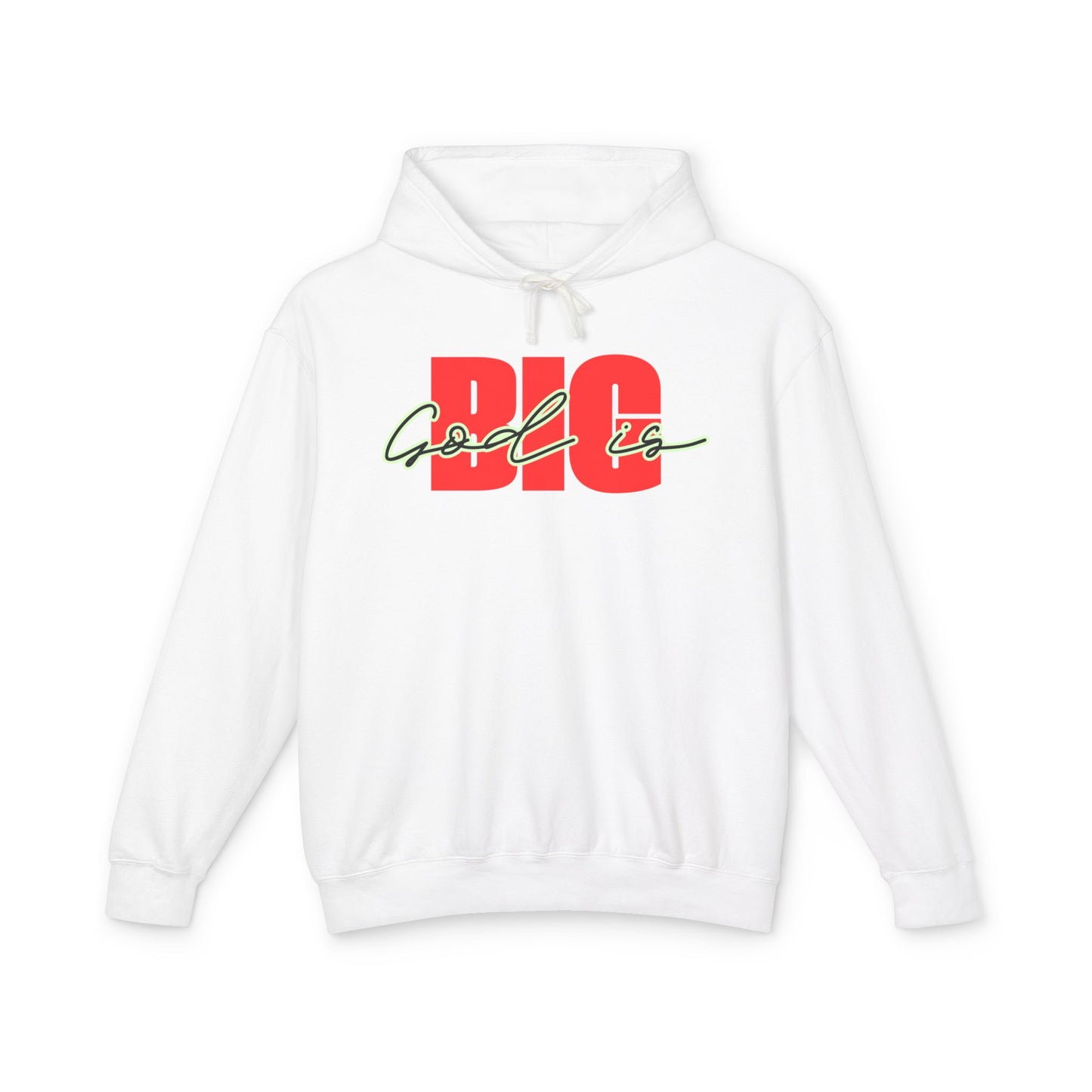 God Is Big Red/Black - Lightweight Hooded Sweatshirt
