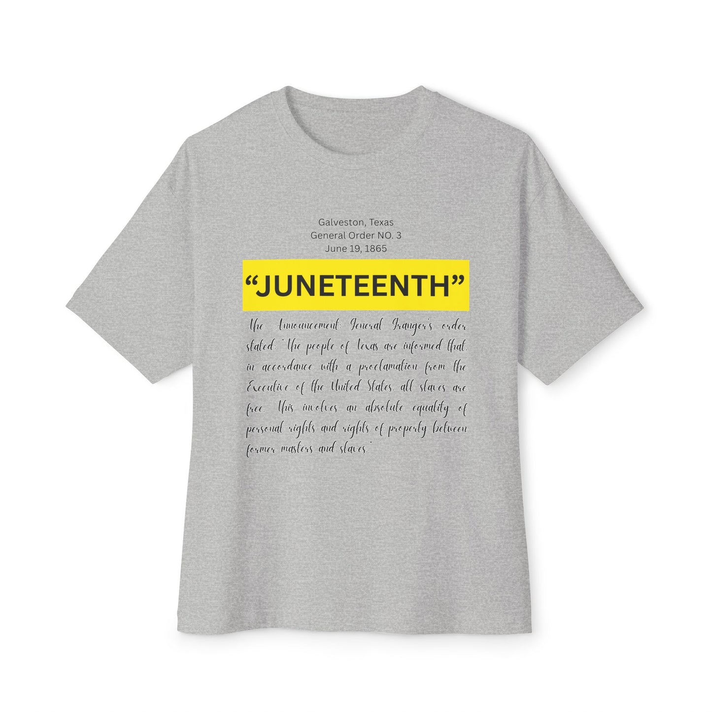 Juneteenth G O 3 Tee – Oversized Box Graphic T-Shirt